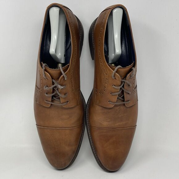 Cole Haan Buckland Shoes Mens 13 M Brown Leather Cap Toe Dress Casual Derby - Picture 9 of 16